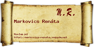 Markovics Renáta névjegykártya