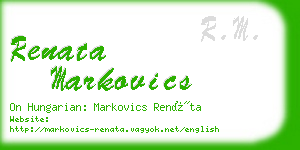 renata markovics business card